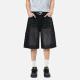 DAXUEN Men's wide-leg denim cargo shorts
