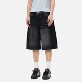 DAXUEN Men's wide-leg denim cargo shorts