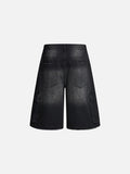 DAXUEN Men's wide-leg denim cargo shorts