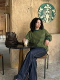 DAXUEN Wide-leg denim jeans in dark blue and grey — model photo
