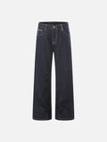 DAXUEN Wide-leg denim jeans in dark blue and grey