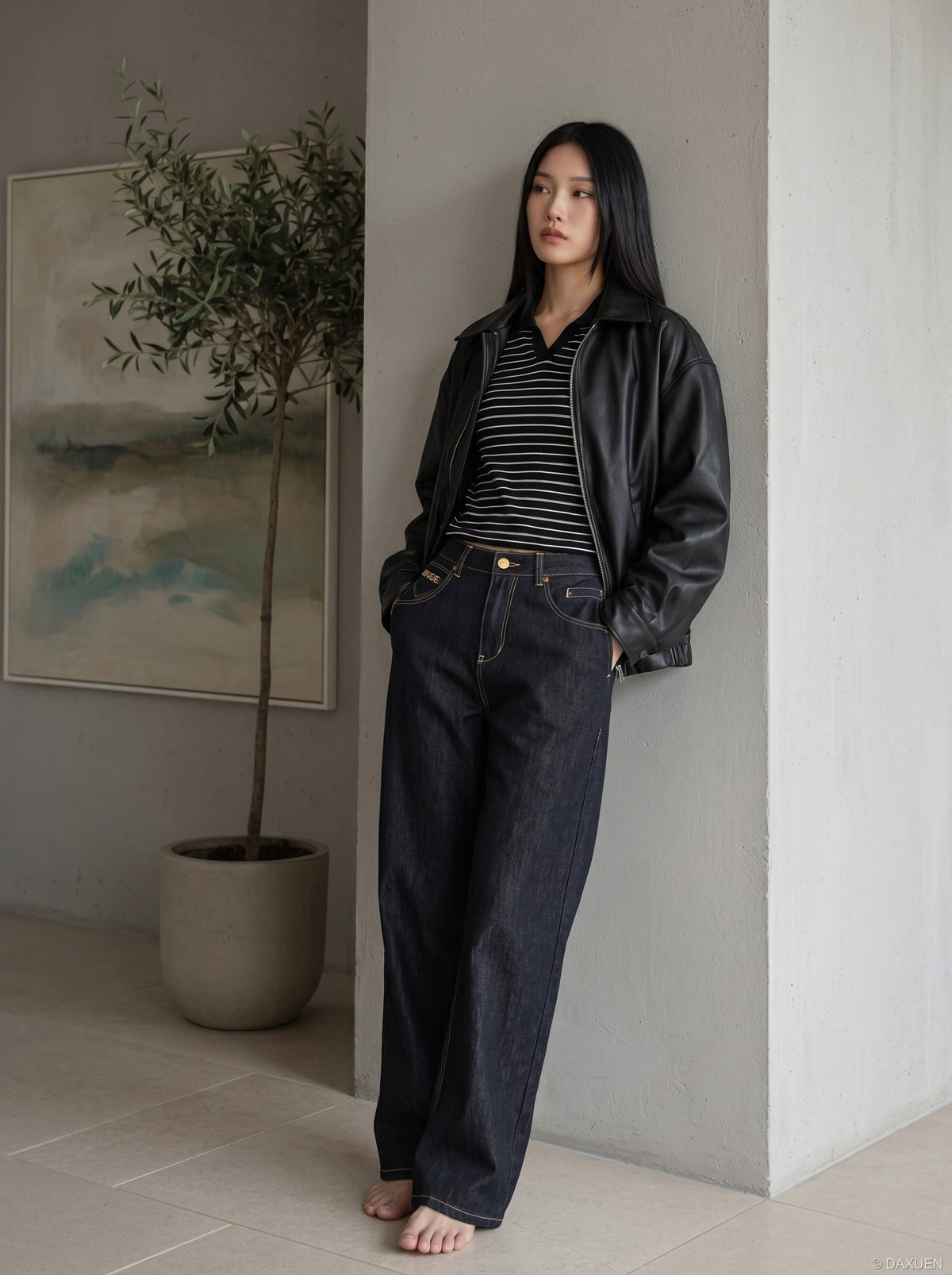 DAXUEN Away End Wide Leg Denim