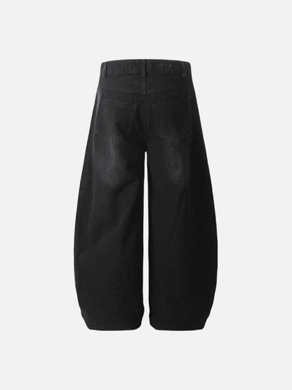 DAXUEN Wide-leg denim pants with stripes