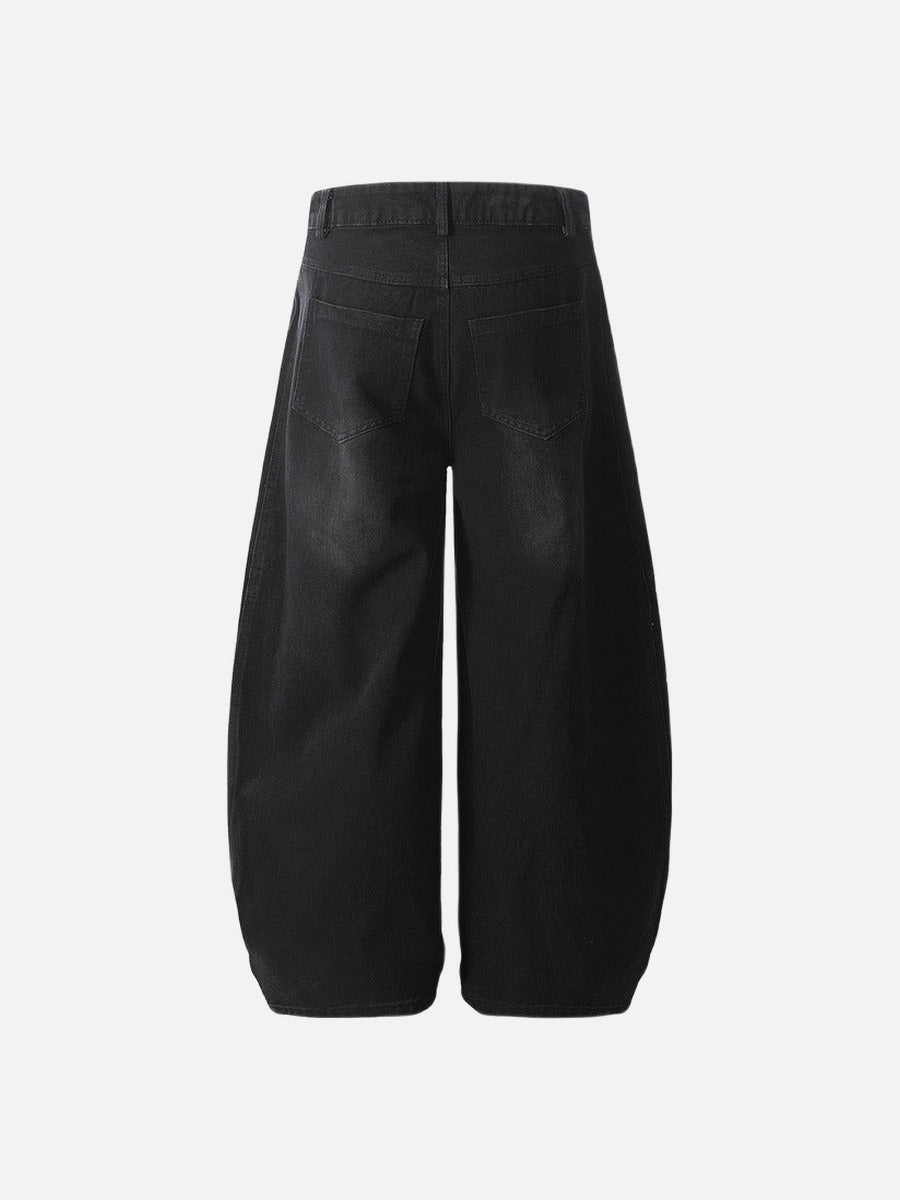 DAXUEN Wide-leg denim pants with stripes