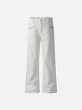 DAXUEN Wide-leg denim trousers in dark indigo, white, and black