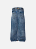 DAXUEN Wide-leg distressed denim trousers