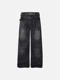 DAXUEN Wide-leg distressed denim trousers