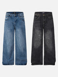 DAXUEN Wide-leg distressed denim trousers