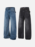 DAXUEN Wide-leg distressed denim trousers
