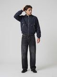 DAXUEN Wide-leg distressed denim trousers — model photo