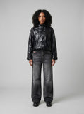 DAXUEN Wide-leg denim jeans with gradient wash and button fly — model photo