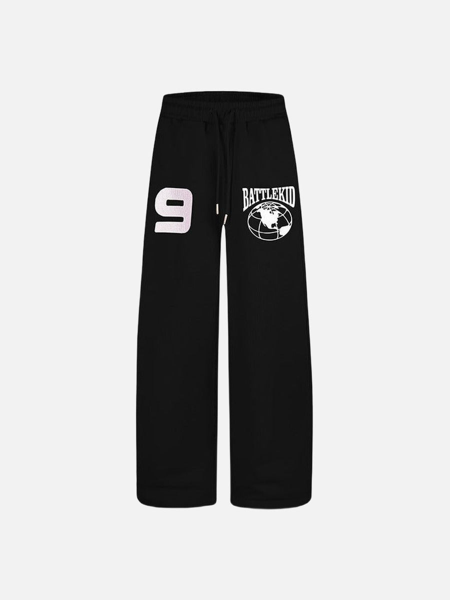 DAXUEN Wide-leg sweatpants with graphic designs
