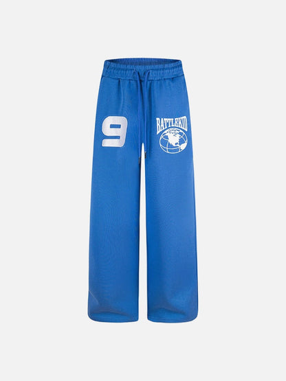 DAXUEN Wide-leg sweatpants with graphic designs
