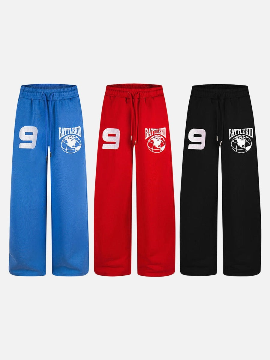 DAXUEN Wide-leg sweatpants with graphic designs