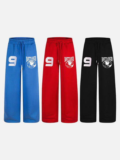 DAXUEN Wide-leg sweatpants with graphic designs