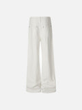 DAXUEN High-waisted wide-leg pants in solid black and white