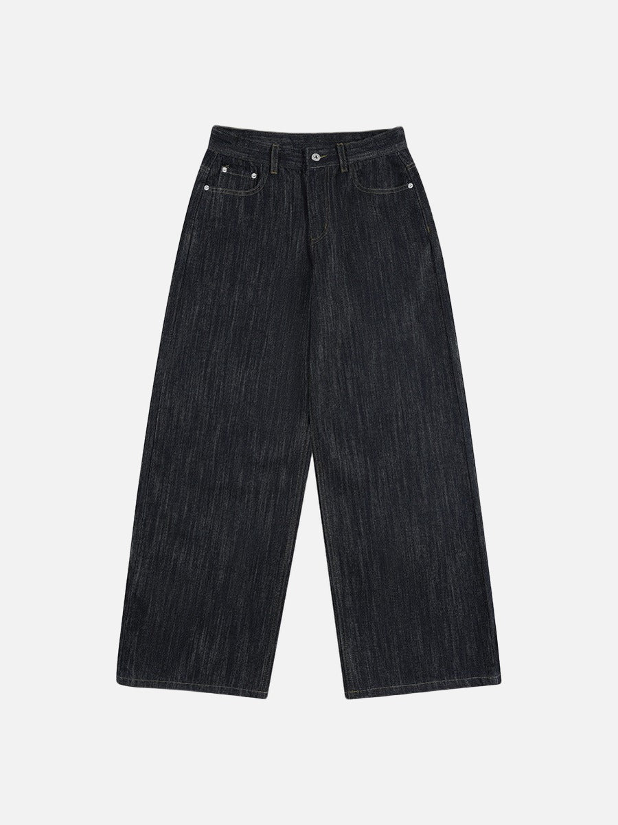 DAXUEN Wide-leg loose-fit indigo denim jeans