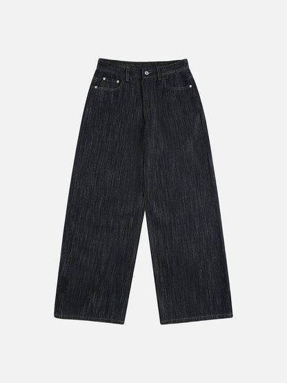 DAXUEN Wide-leg loose-fit indigo denim jeans
