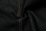 DAXUEN dark blue denim wide-leg jeans with orange stitching