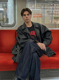 DAXUEN Wide-leg loose-fit denim pants — model photo