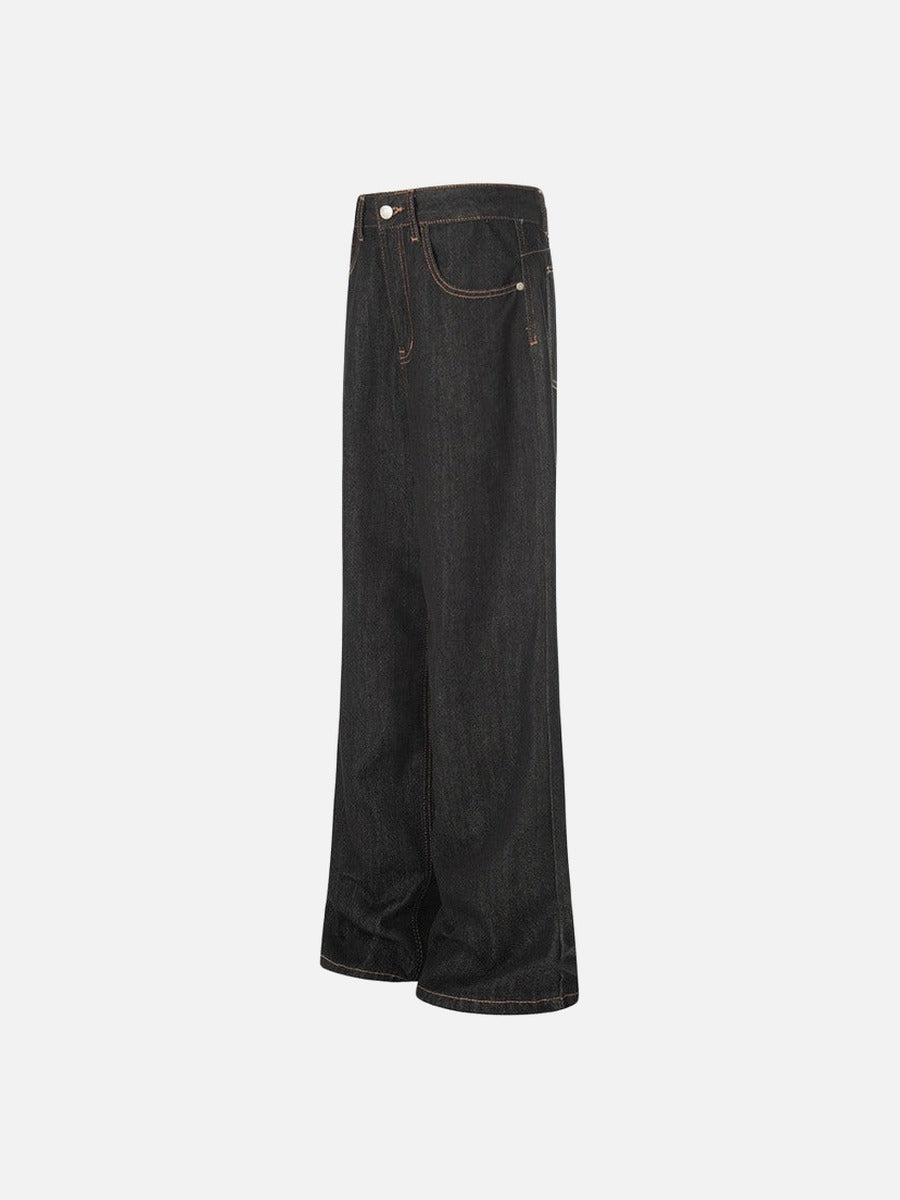 DAXUEN Wide-leg loose-fit denim pants