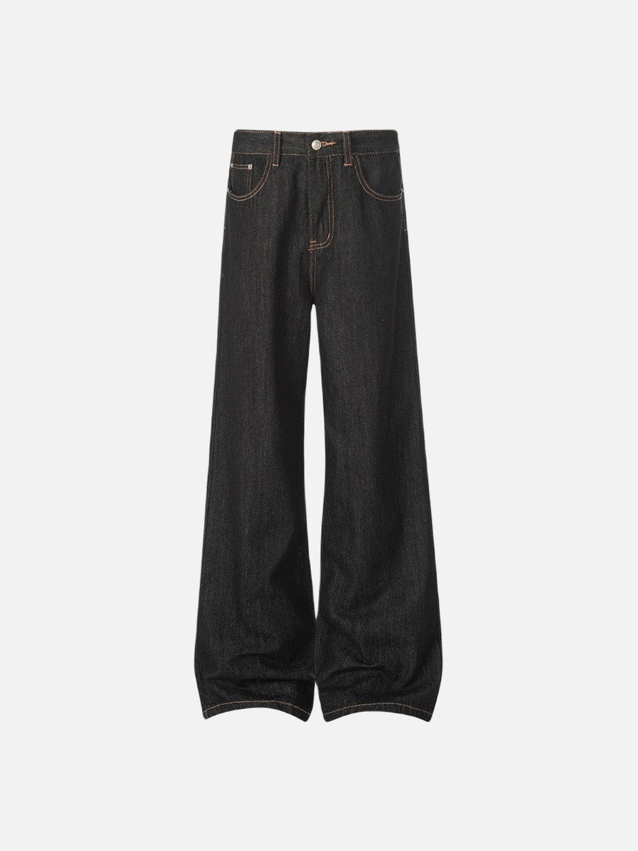 DAXUEN Wide-leg loose-fit denim pants