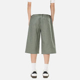 DAXUEN Unisex wide-leg cropped plaid pants