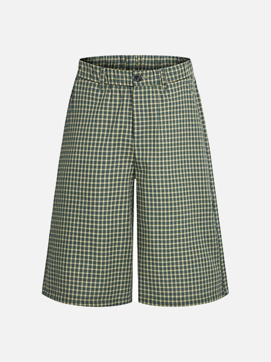DAXUEN Unisex wide-leg cropped plaid pants