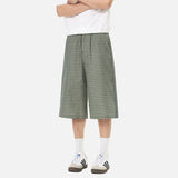 DAXUEN Unisex wide-leg cropped plaid pants