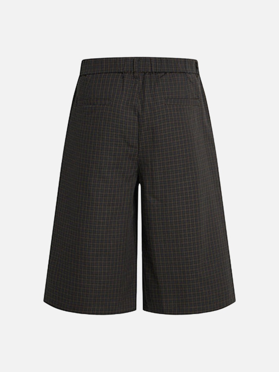 DAXUEN Unisex wide-leg cropped plaid pants