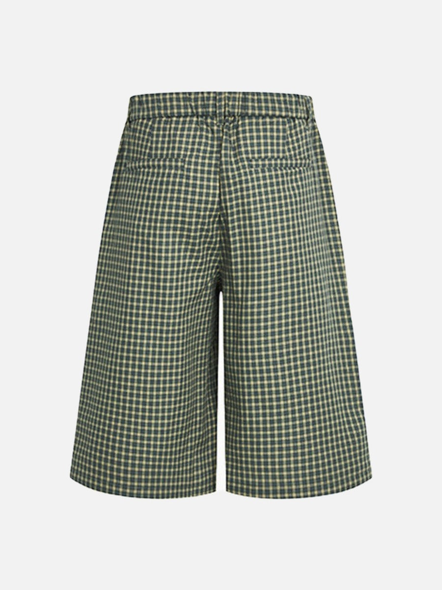 DAXUEN Unisex wide-leg cropped plaid pants