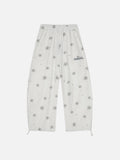 DAXUEN Wide-leg snowflake pattern casual pants