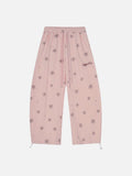 DAXUEN Wide-leg snowflake pattern casual pants