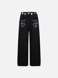 DAXUEN Wide-leg sweatpants with star graphics and keychain