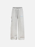 DAXUEN Wide-leg sweatpants with star graphics and keychain
