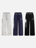 DAXUEN Wide-leg sweatpants with star graphics and keychain