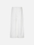 DAXUEN black wide-leg striped capri pants