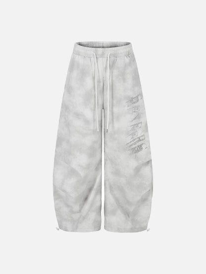 DAXUEN Wide-leg pants with studded graphic design
