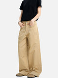 DAXUEN tan wide-leg workwear pants