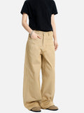 DAXUEN tan wide-leg workwear pants