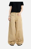 DAXUEN tan wide-leg workwear pants