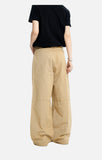 DAXUEN tan wide-leg workwear pants