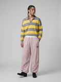 DAXUEN Wide-leg track pants with unique patterns — model photo