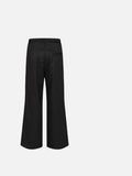 DAXUEN Women's wide-leg trousers in black and taupe — model photo