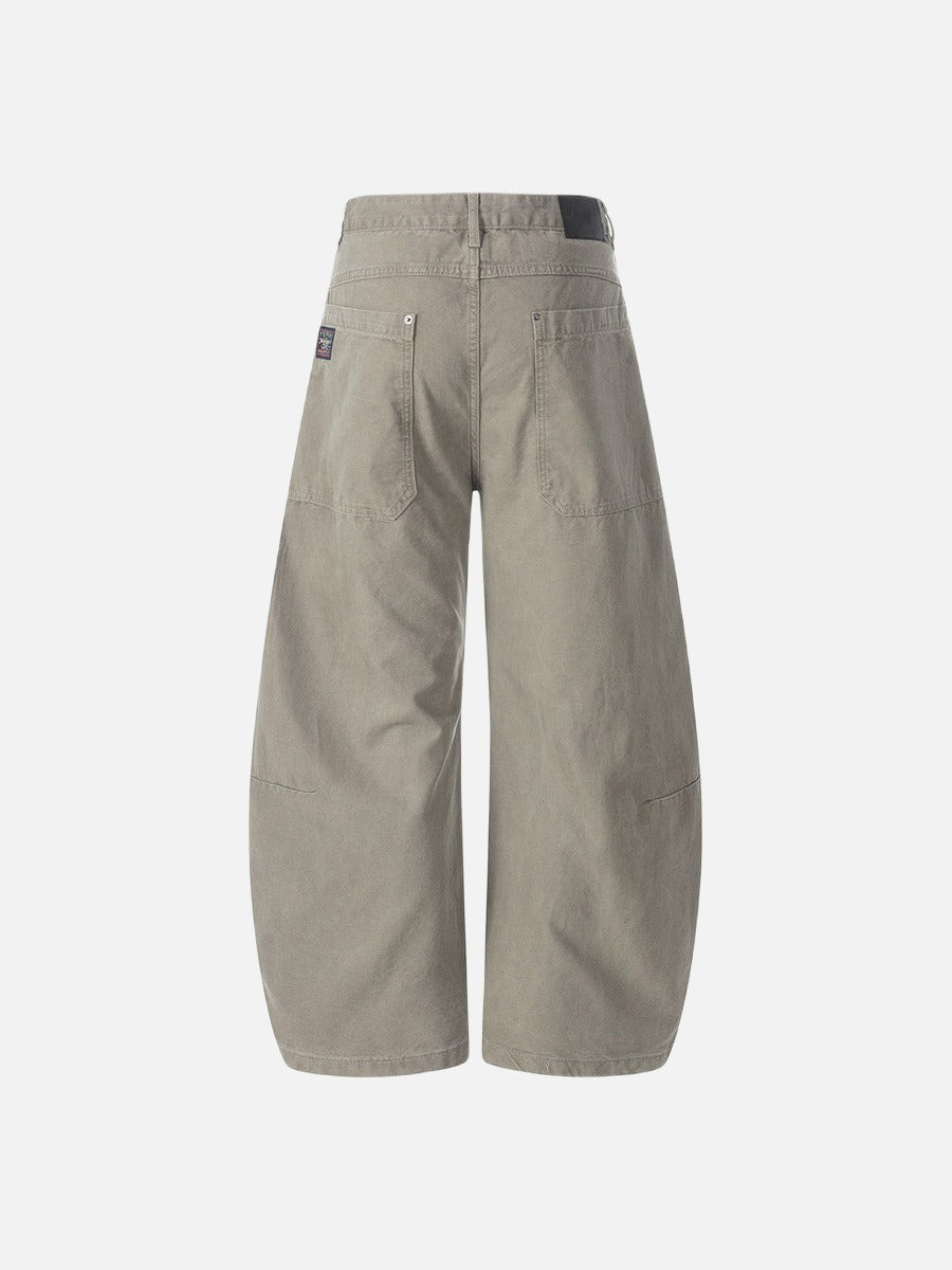 DAXUEN Wide-leg trousers in light khaki color