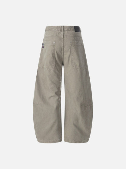 DAXUEN Wide-leg trousers in light khaki color