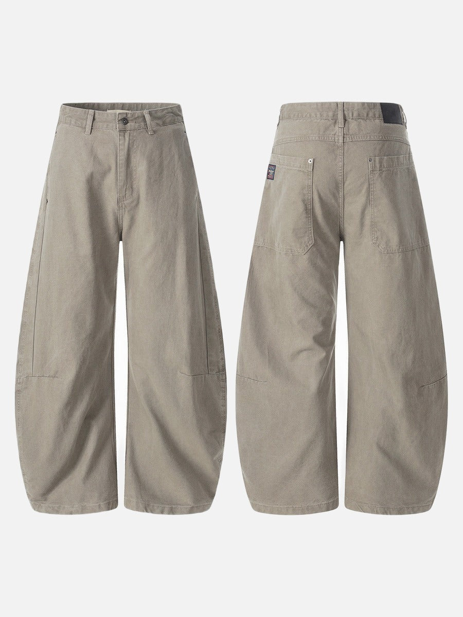 DAXUEN Wide-leg trousers in light khaki color