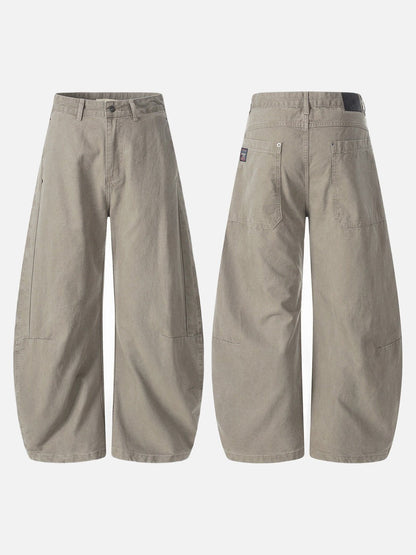 DAXUEN Wide-leg trousers in light khaki color