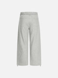 DAXUEN Wide-leg trousers with pleated design and adjustable hem