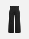 DAXUEN Wide-leg trousers with pleated design and adjustable hem